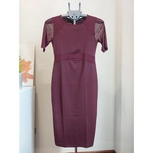 Wine Red Shelf Dress Metaphor Size S Invisible zipper
